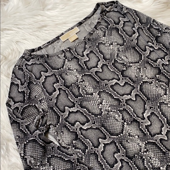 Michael Kors Snake Skin Print Dress w/Bottom Band - Picture 4 of 7